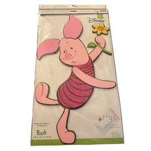 Disney Piglet Jumbo 3D Foam Wall Art Decal Mural 20" x 11" Pooh Peel & Stick